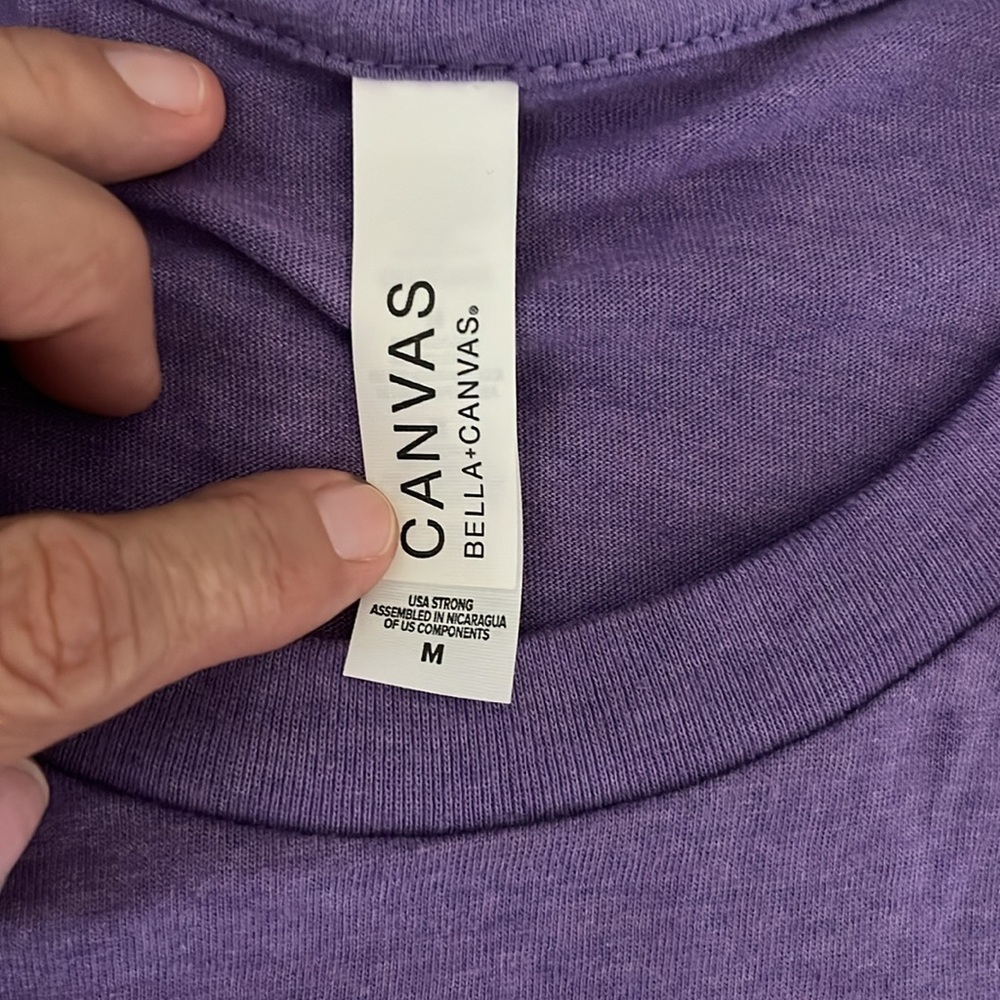 Purple Graphic T-Shirt with Inspirational Quote - Picture 3 of 4